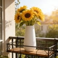 thumbnail image 6 of AuroraX Plastic Dried Flower Vase Small Decorative Desk Vase Matte White Modern Tall Lightweight Home Office Table Vase White, 6 of 6