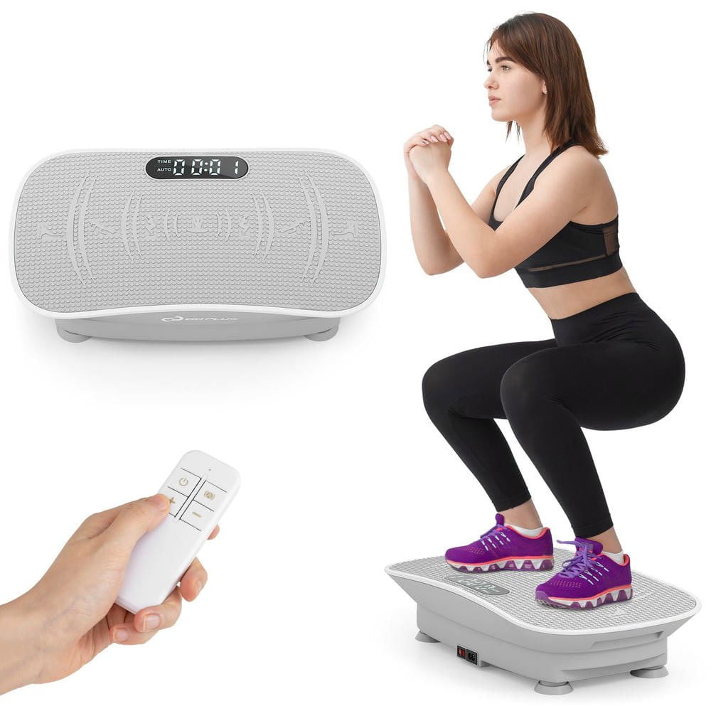 Resenkos Whole Body Vibration Plate Machine with 10 Speeds - Gray