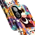 thumbnail image 2 of Funny Cat Pop Art Phone Case, Abstract Colorful Cat Faces, Unique Protective Case for iPhone 17 16 15 14 13 12 11, 2 of 6