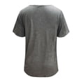 thumbnail image 4 of B91xZ Hauts à Manches Courtes pour Femmes Décontracté Manches Longues Coupe Ample Basique Col Rond T-Shirts Unis, Gris TG, 4 of 5