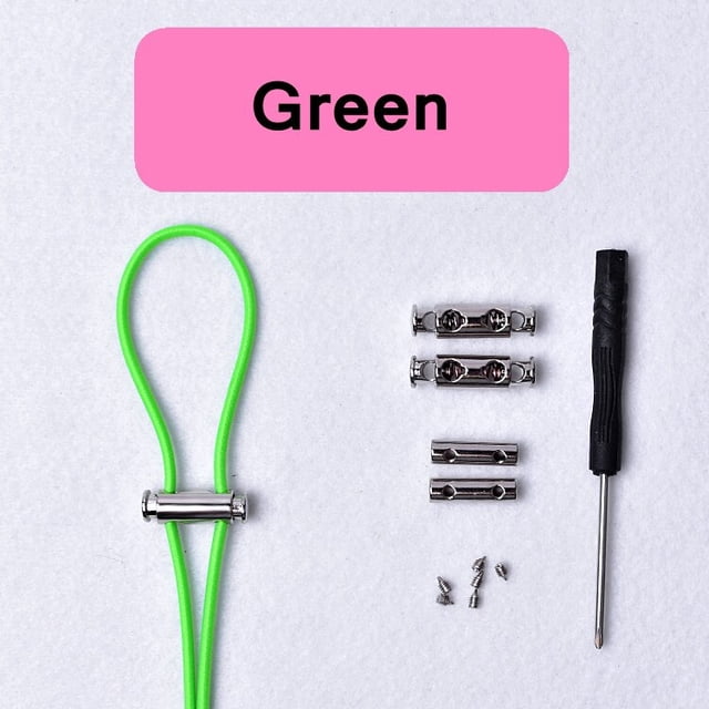 Hebilla elástica Cordones de zapatos Sin corbata Cordones de zapatos Botón de bloqueo de metal Cordones de zapatos Niños Adultos Quick Lazy Sneakers Botas Cordones Cordones de zapatosEstados Unidos Gao Jinjia LED