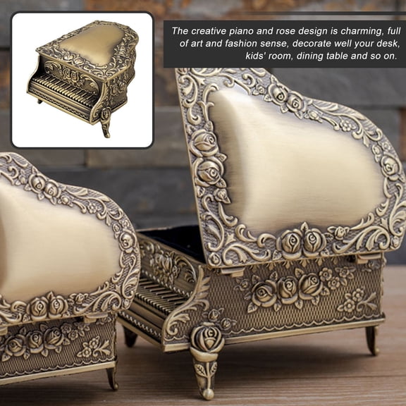 KAKOWELY Small Trinket Box Vintage Jewelry Container Metal Decoration 1Pack
