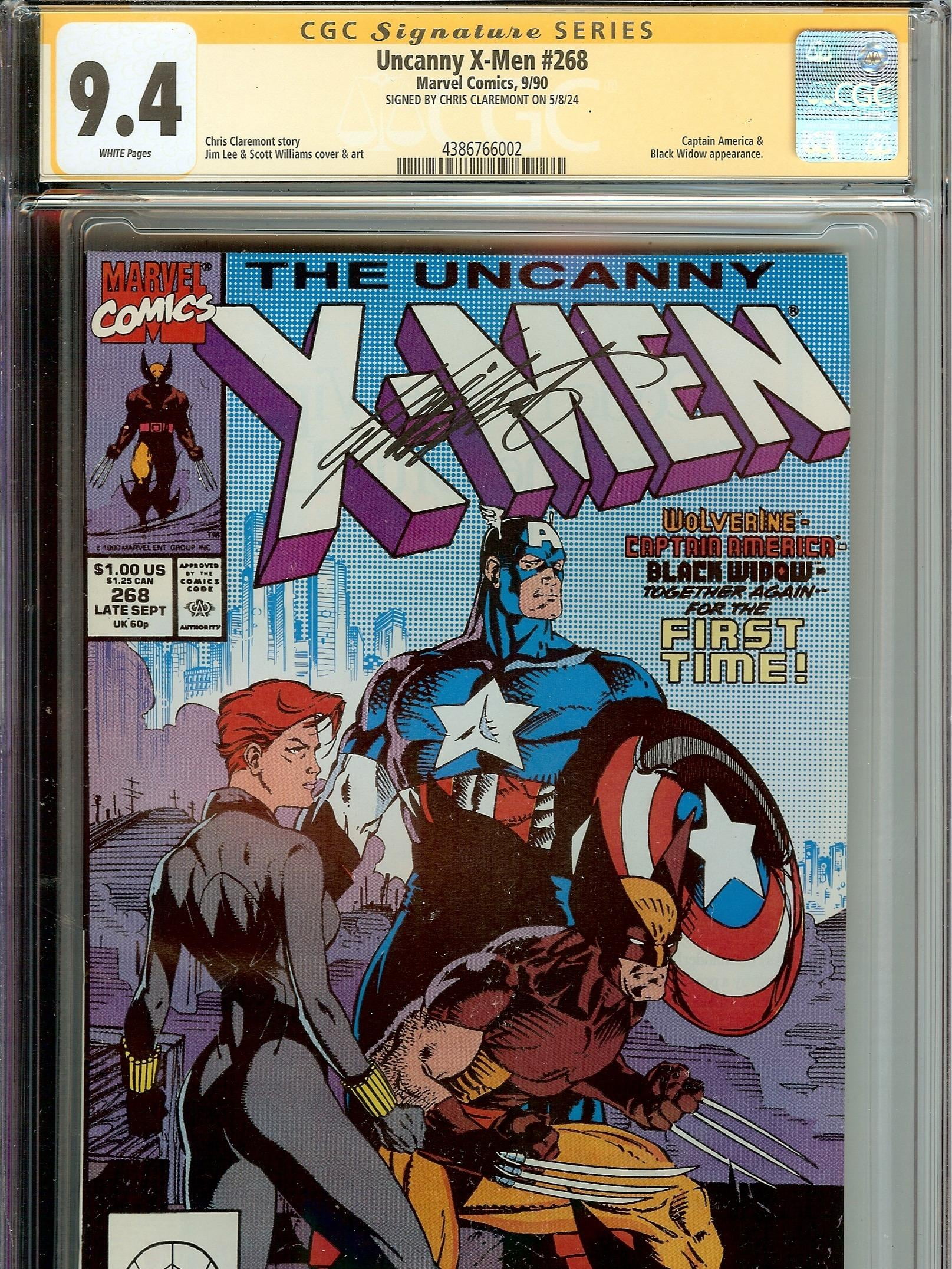 Uncanny X-Men #268 Signed Chris Claremont CGC 9.4