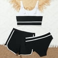 thumbnail image 2 of Girls Bathing Suits 3 Piece Swimsuit Summer Bikini Tankini Sets with Cover Up Skirt, 2 of 5