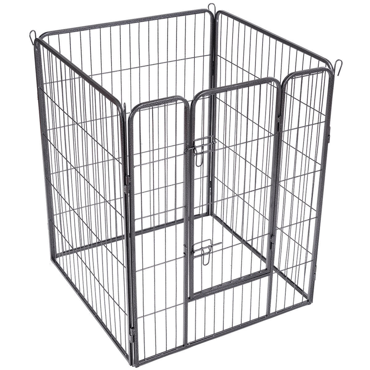 Gymax 40'' 8 Metal Panel Heavy Duty Pet Playpen Dog Exercise Pen Cat Fence Safety Gate
