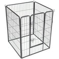 thumbnail image 5 of Gymax 40'' 8 Metal Panel Heavy Duty Pet Playpen Dog Exercise Pen Cat Fence Safety Gate, 5 of 9