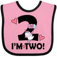 thumbnail image 3 of Inktastic 2nd Birthday 2 Year Old Girl Unicorn Girls Baby Bib, 3 of 4