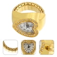 thumbnail image 2 of Women Finger Watch Heart Shape Finger Ring Watch Female Valentine's Day Gift, 2 of 4