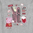 thumbnail image 2 of Toddler's Peppa Pig Friends Love Letters Graphic Tee Athletic Heather 4T, 2 of 3