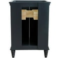 thumbnail image 6 of 25 in. Single Wooden Vanity  Dark Gray with White Carrara Rectangle Sink, 6 of 11