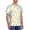 thumbnail image 4 of Yiaed Snake And Cactus Print Mens Short Sleeve Tight Fit T-Shirt, Crewneck Casual Tee-X-Large, 4 of 5