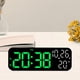 thumbnail image 4 of Reloj despertador Digital LED con 3 niveles de luz ajustable reloj de escritorio con visualización de fecha y semana moderno para estante mesita de no Verde negro, 4 of 6
