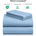 thumbnail image 4 of Luxclub Queen Cooling Sheets Set, Ultra Soft Microfiber Bedding, Deep Pocket, Wrinkle Free, Sky Blue, 4 Piece, 4 of 9