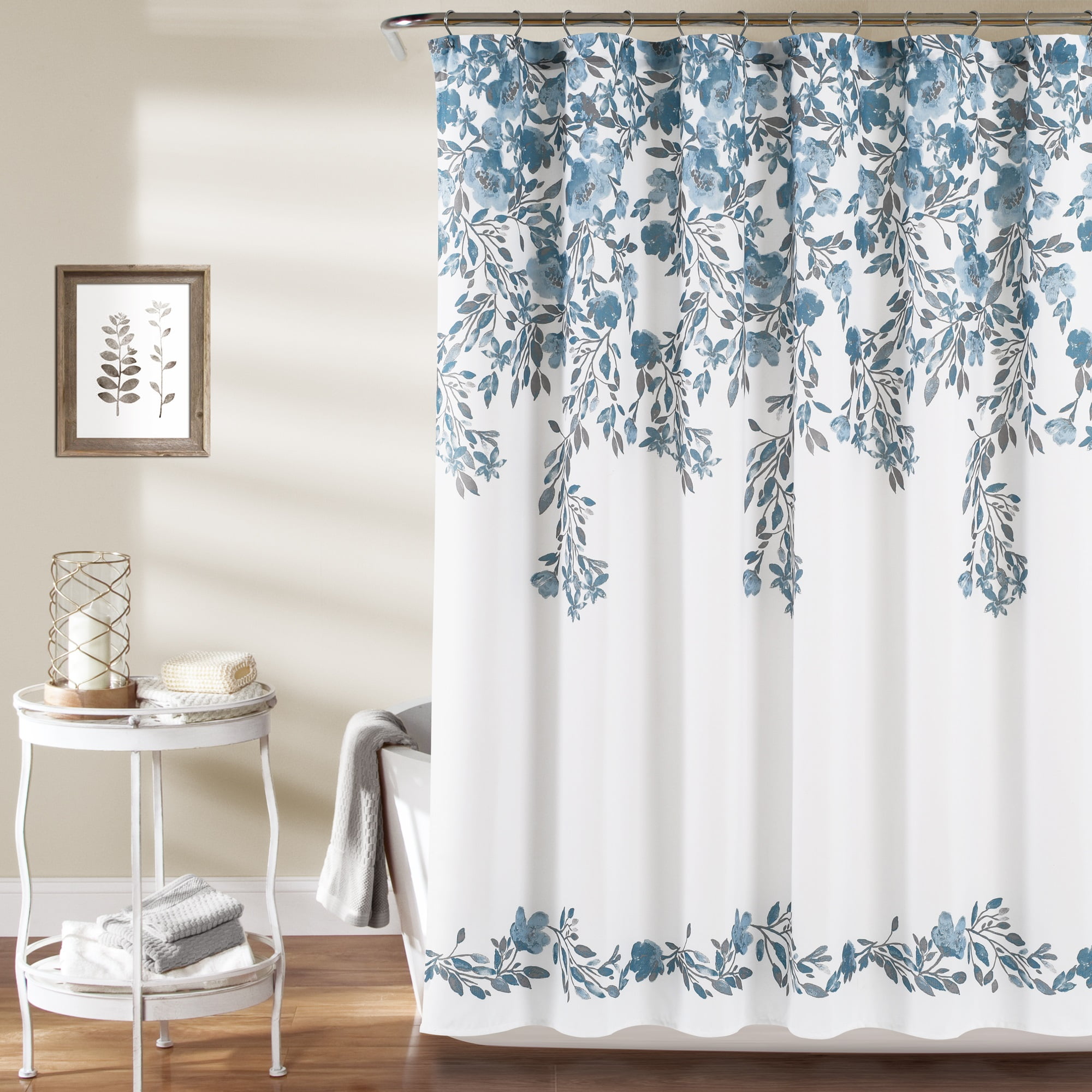 Tanisha Shower Curtain Blue/Gray 72X72