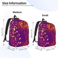 thumbnail image 3 of Lsque Bright Textured Animal Pattern Canvas Daypack, Durable Backpack, High-quality Versatile Backpack,Vintage Compact Backpack-Medium, 3 of 6