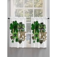 thumbnail image 5 of St. Patrick's Day Bathroom Window Curtain, Spring Shamrock Leaf Gold Love Lucky Green Light Filtering Coffee Kitchen Curtains, Bedroom Living Room Curtains 2 Panel 84"x45", 5 of 6