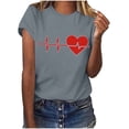 thumbnail image 4 of TaTaai Women's Love Theme T-Shirt, Sweet Valentine's Day Apparel, Cozy Everyday Round Neck Blouse Gift, 4 of 6
