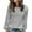 Gray, variant on Crunowin Women's Knitted Sweater, Long Sleeve Cozy Comfort Solid Color Crew Neck Loose Fit Casual Pullover Tops Gray L