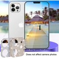 thumbnail image 2 of [2 Pack] Bling Crystal Camera Lens Protector Scintillant Diamant Arrière Camera Cover 3D Bling Lens Lens Cover Compatible avec iPhone 14/14 Plus-Rose Gold, 2 of 5