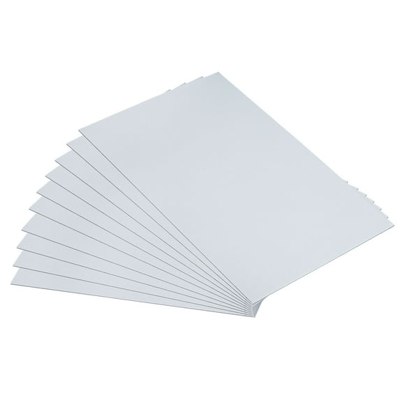 Unique Bargains 10pcs Galvanized Steel Sheet, 10x15cm Metal Sheet Galvanized Steel Plate Panels 0.8mm Thick for Roof Flashing