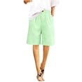 thumbnail image 4 of BUIGTTKLOP Womens Shorts High Waisted Knee Length Shorts Straight Wide Leg Loose Fitted Summer Beach Shorts with Pockets, 4 of 6