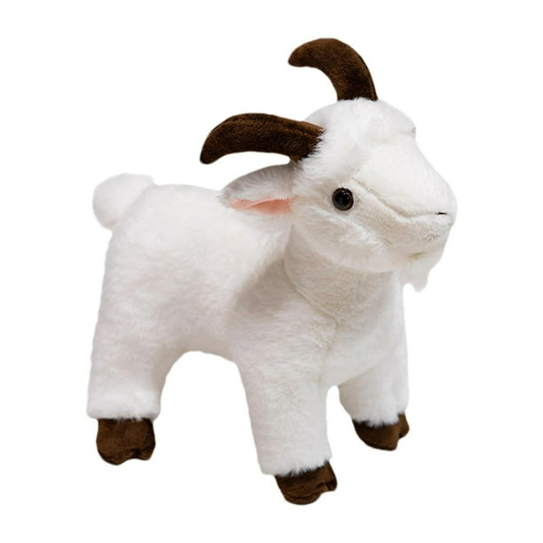 Peluche De Cabra De 11,8 Pulgadas Cabra Para Niños Animales De Granja Juguete De Cabra Juguete Para Niños Y Niñas (Blanco)