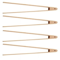 4 Packs 12 Inch Wood Toaster Tongs Kitchen Tongs for Serving Food, Flipping Meat, Grabbing Toast and More