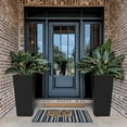 thumbnail image 4 of Vucunty Tall Planter Outdoor Indoor, Large Resin Plant Pots for Trees Flowers (Black, 28 inch - 2 Pack), 4 of 6