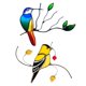 thumbnail image 1 of 2 Piezas Colibrí de Pared de Ventana de Se Aferran Calcomanías de Decoración de Pared para Sunnimix etiqueta de la ventana, 1 of 5