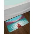 thumbnail image 2 of Tropical Bath Mat, Kayak in the River Extreme Sports Cartoon with Idyllic Mountain Region Background, Plush Bathroom Decor Mat with Non Slip Backing, 29.5" X 17.5", Multicolor, by Ambesonne, 2 of 2
