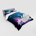 thumbnail image 3 of Ambesonne Animal Bedding Set 3 Pcs, Magic Lily White Swan, Twin XL, Blue White, 3 of 3