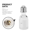 thumbnail image 4 of RUNROTOO 4Pcs Light Bulb Socket Extenders Light Socket Accessories PE White for DIY Use, 4 of 8