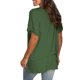 thumbnail image 4 of Blusa de manga larga,Blusa informal de cuello en V y manga corta con mangas enrolladas, mezcla de poliéster y elastano, corte holgado para mujer, sopatenor, 4 of 8
