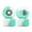 Green and White, variant on Dirty FB illPills 70D Street Shape Wheels - Split Blue and White