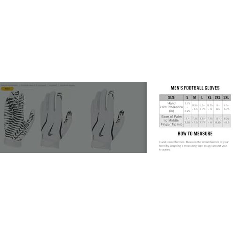 Nike Superbad 7.0 Football Gloves White White Black, Large