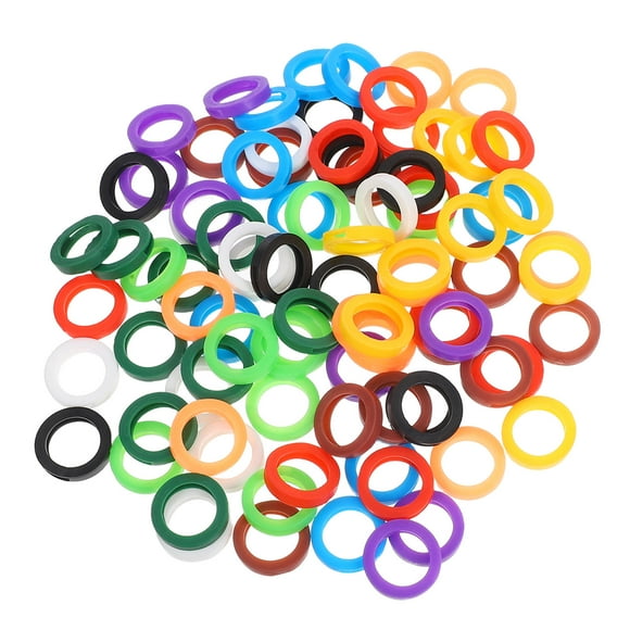 Raindrops 100 Pcs Capuchons de Clés en Silicone Couvre-Codés par Couleur pour une Identification Facile Couleurs Assorties Maison Bureau Voyage