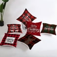 thumbnail image 6 of SPRING PARK Merry Christmas Throw Pillow Covers Deer Snowflakes Snowman Decorative Pillow Covers for Sofa Couch Bed and Car Throw Pillow Covers, 6 of 7