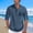 01 Navy, variant on Awdenio Shirts for Men Long Sleeve Collarless T-Shirts Beach Shirts with Pocket