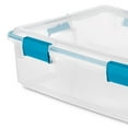 thumbnail image 3 of Sterilite 37 Quart Clear Plastic Storage Tote Bin with Secure Lids, 12 Pack, 3 of 6