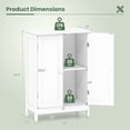 thumbnail image 2 of Giantex Bathroom Floor Cabinet, Wooden Freestanding Storage Cabinet with Double Doors, Suitable for Bathroom, Living Room, Bedroom, Entryway, 2 of 6