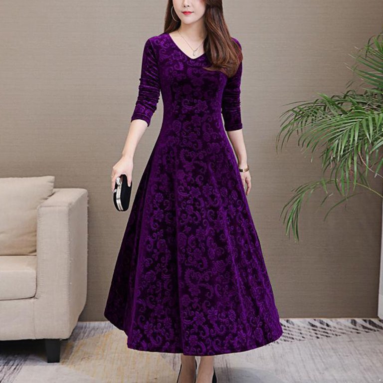 purple velvet swing dress Marilyn Velvet Swing Dress in Burgundy Glamour Bunny