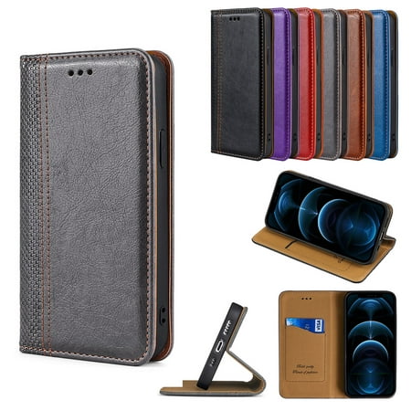 ZOLOHONI Mobile Phone Slot Flip Card Holder Stand Kickstand For Honor 60 Pro Genuine Leather Case Cover-Black Red Gray Blue Purple Brown