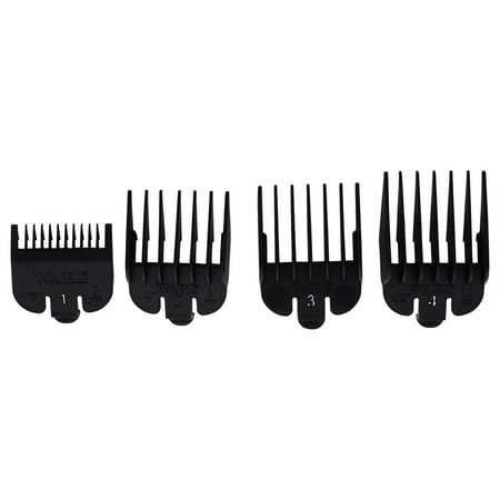 Clipper Guide #3160-100 – Great for Professional Stylists and Barbers – 4 Pack – Cutting Lengths from 1/8” to 1/2”, PROFESSIONAL PRECISION: From Wahl.., By Wahl