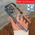 thumbnail image 2 of iPhone 15 14 13 12 11 Pro Max Plus Ultra-Clear Shockproof Silicone Case - Candy-Colored Plated Edges, Anti-Impact Protection for Everyday Use, 2 of 5