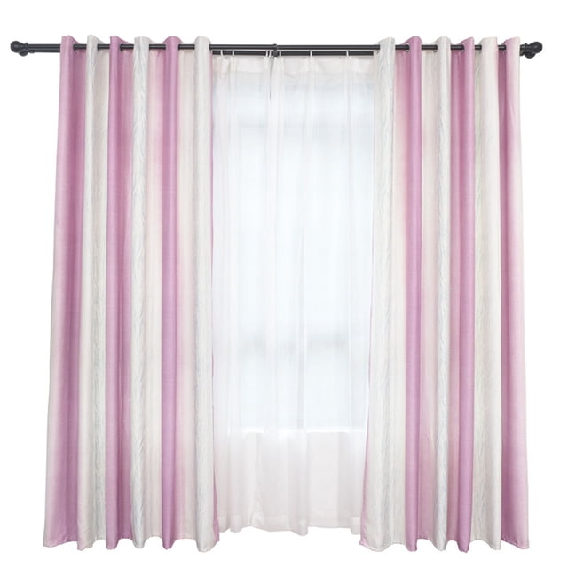 Cortina opaca de poliéster para ventana, decoración para dormitorio y sala de estar (púrpura)