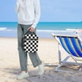 thumbnail image 7 of Black White Checkered Lunch Box - Insulated Lunch Bags for MenWomenWomenMen Detachable Handle Lunchbox Meal Tote Bag, 7 of 7