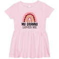 thumbnail image 3 of Inktastic My Granny Loves Me Girls Boho Rainbow Girls Baby Dress, 3 of 5