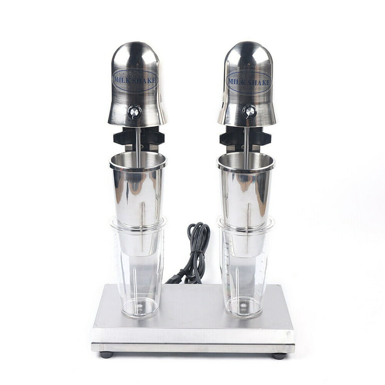 Oukaning Double Head Commercial Milk Shaker Machine Stainless Steel Drink  Mixer 110V 