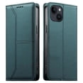 thumbnail image 1 of RFID Blocking Wallet Case for iPhone 14 Magnetic Leather Flip Cover with Stand Green, 1 of 7