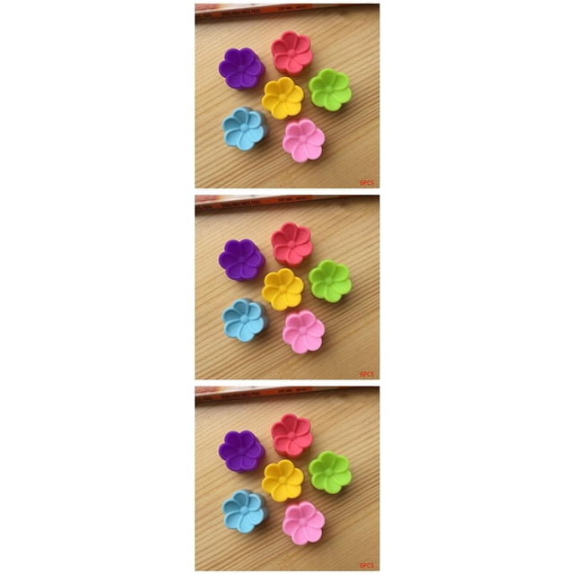 Advancent Molde de silicona para pétalos de flores, 6 uds., 3cm, para hornear, molde de silicona para Fondant 3piezas